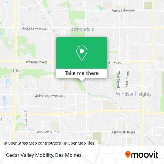 Cedar Valley Mobility map