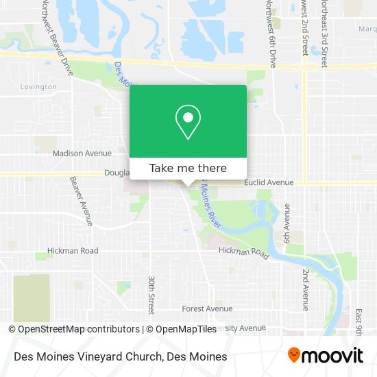 Mapa de Des Moines Vineyard Church