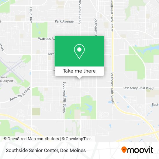 Southside Senior Center map