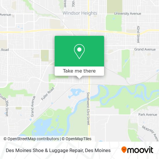 Des Moines Shoe & Luggage Repair map
