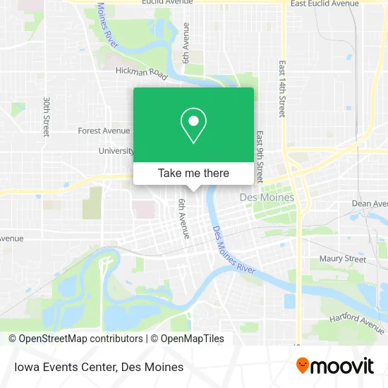 Iowa Events Center map