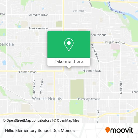Hillis Elementary School map
