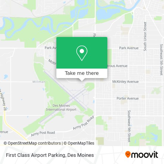 Mapa de First Class Airport Parking