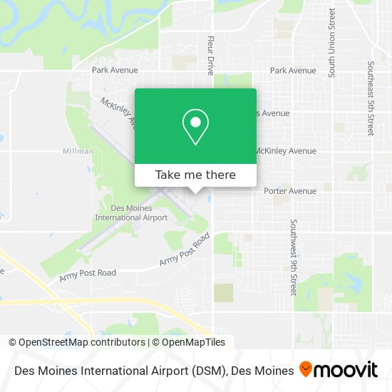 Mapa de Des Moines International Airport (DSM)