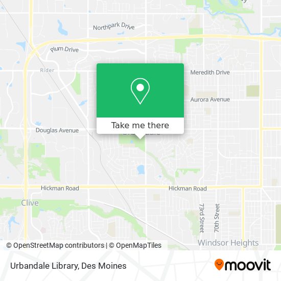 Urbandale Library map