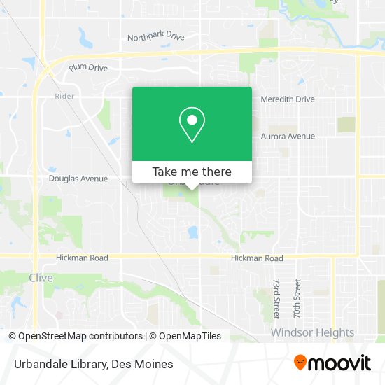Mapa de Urbandale Library