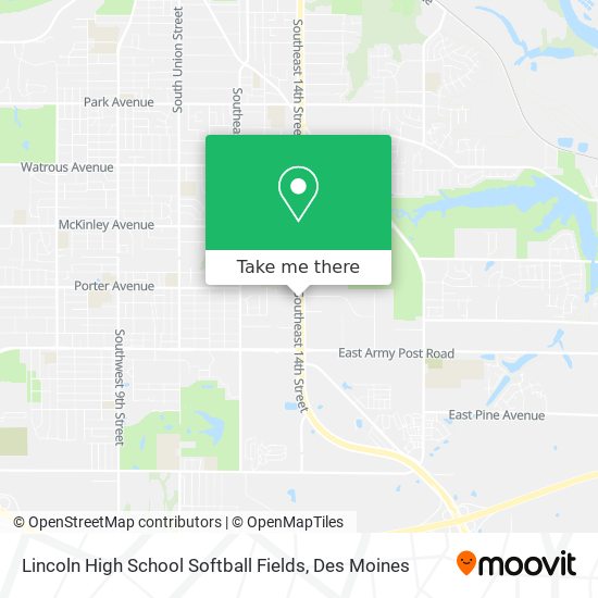 Lincoln High School Softball Fields map