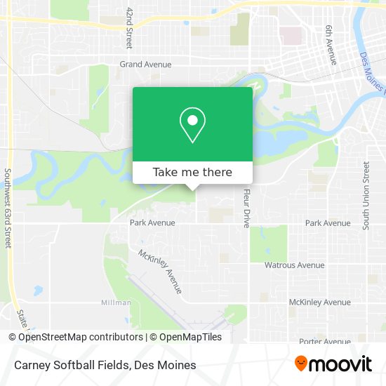 Carney Softball Fields map