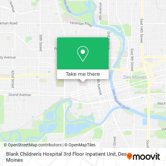 Blank Children's Hospital 3rd Floor Inpatient Unit map