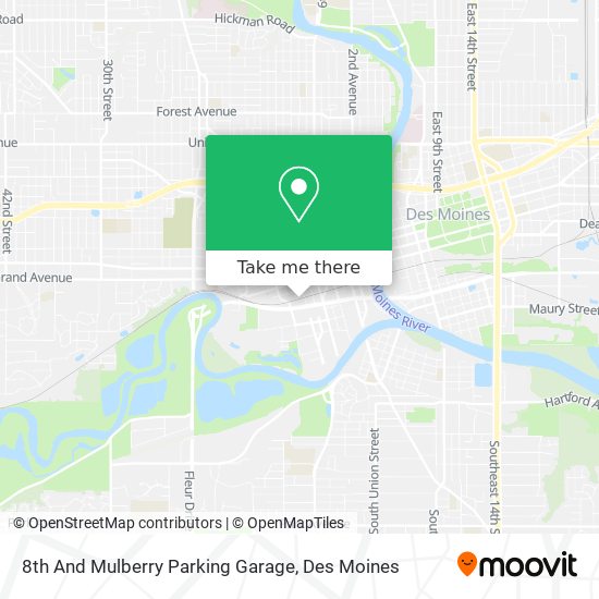 8th And Mulberry Parking Garage map