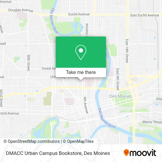 Mapa de DMACC Urban Campus Bookstore