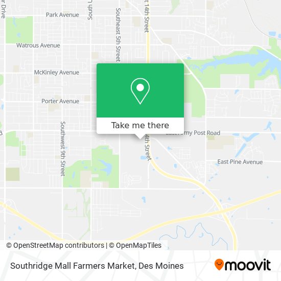 Mapa de Southridge Mall Farmers Market