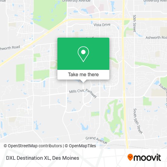 DXL Destination XL map