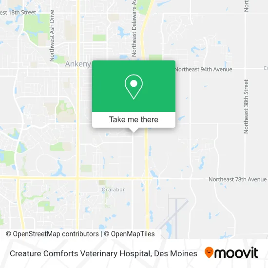 Creature Comforts Veterinary Hospital map
