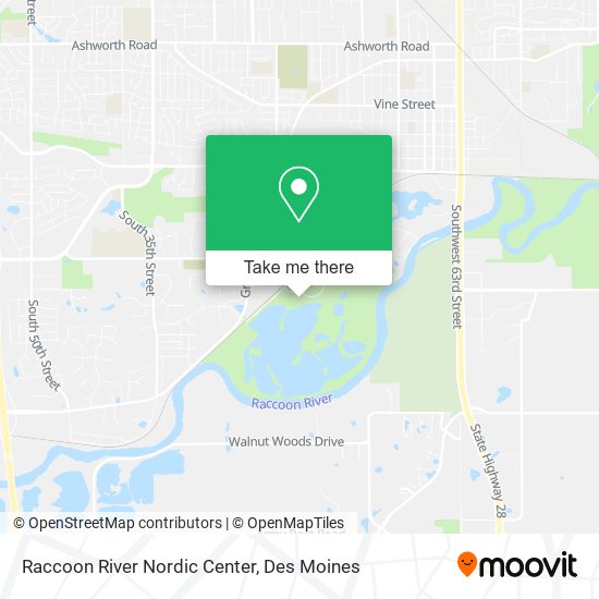 Mapa de Raccoon River Nordic Center