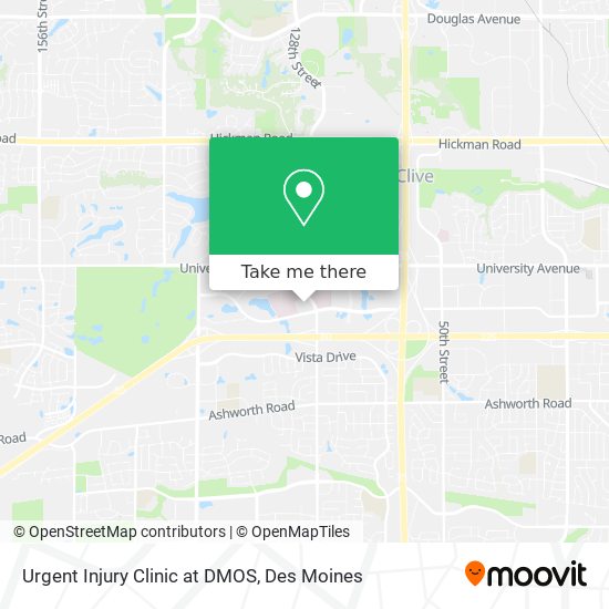 Urgent Injury Clinic at DMOS map