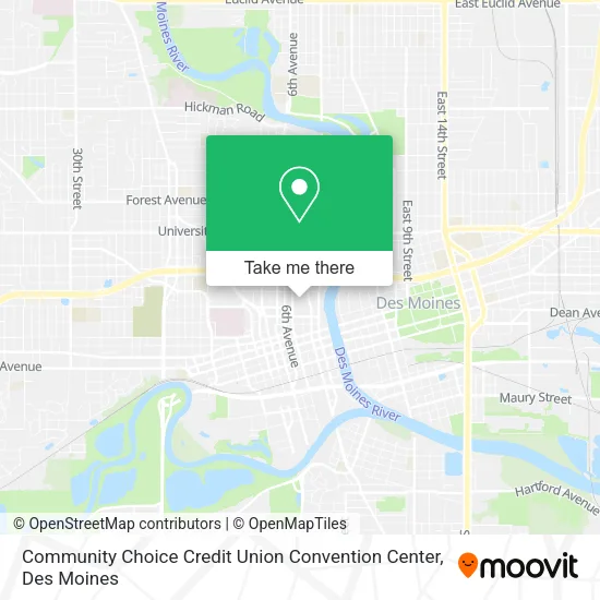 Mapa de Community Choice Credit Union Convention Center