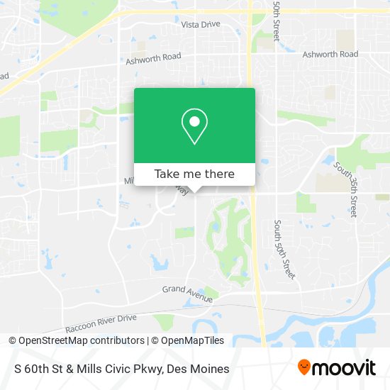 Mapa de S 60th St & Mills Civic Pkwy