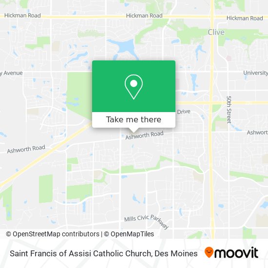 Saint Francis of Assisi Catholic Church map