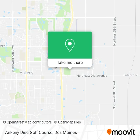 Ankeny Disc Golf Course map