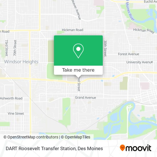 DART Roosevelt Transfer Station map