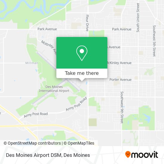 Mapa de Des Moines Airport DSM