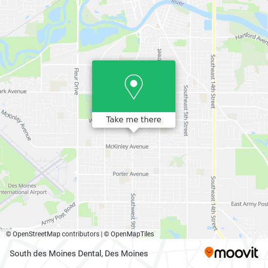 Mapa de South des Moines Dental