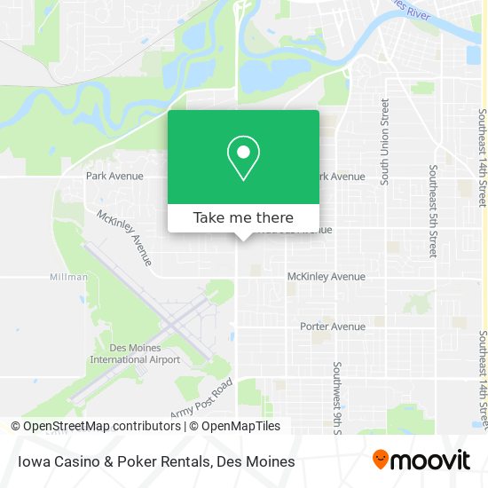 Mapa de Iowa Casino & Poker Rentals