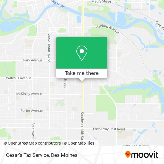 Cesar's Tax Service map