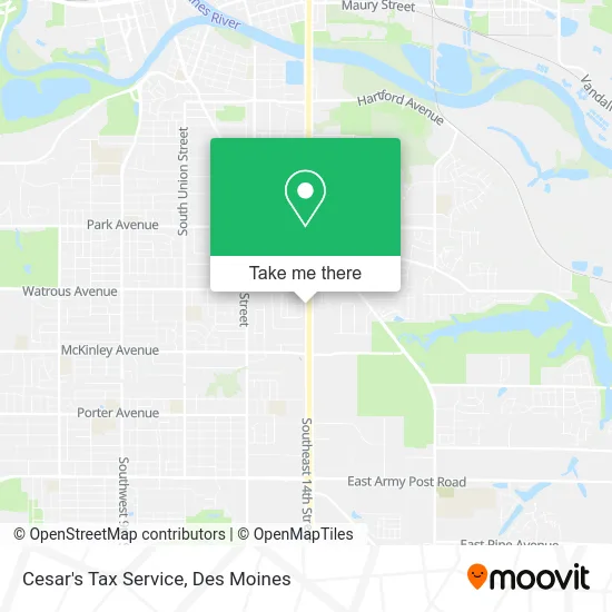 Cesar's Tax Service map