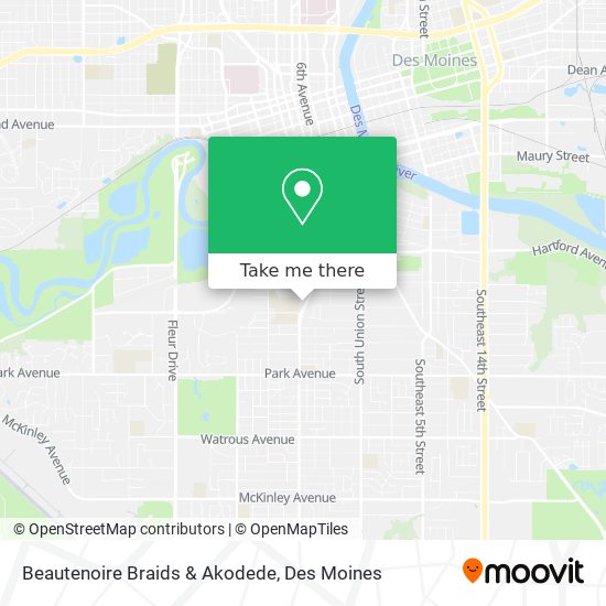 Mapa de Beautenoire Braids & Akodede