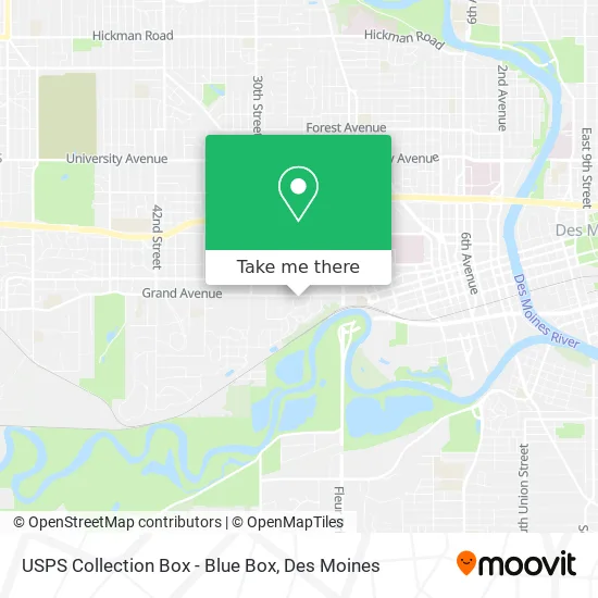 USPS Collection Box - Blue Box map