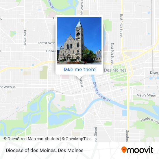 Diocese of des Moines map