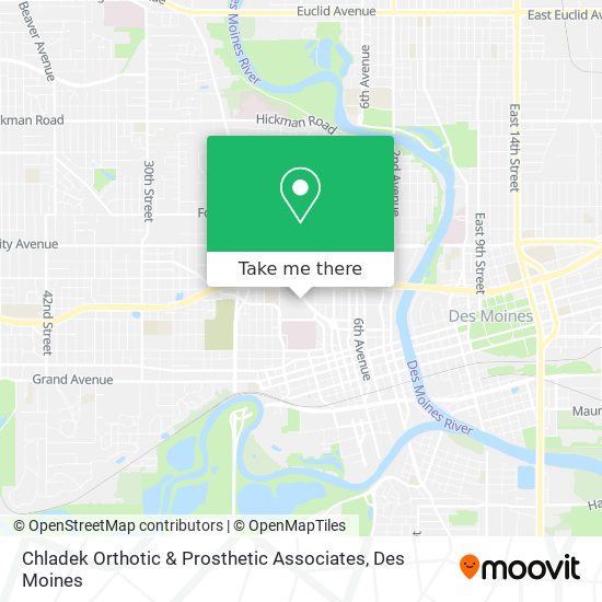 Chladek Orthotic & Prosthetic Associates map
