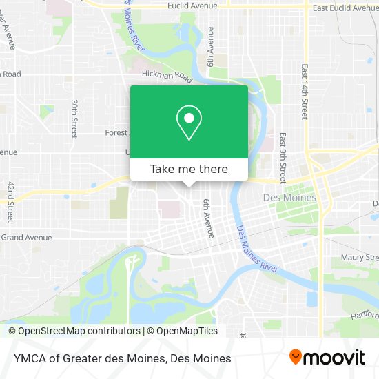 Mapa de YMCA of Greater des Moines