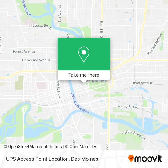 UPS Access Point Location map