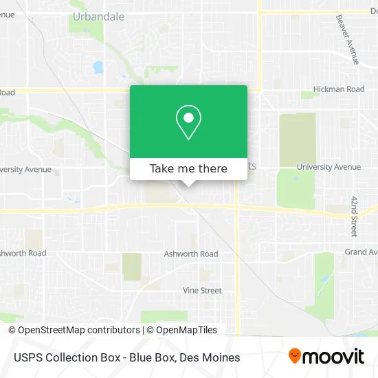 USPS Collection Box - Blue Box map