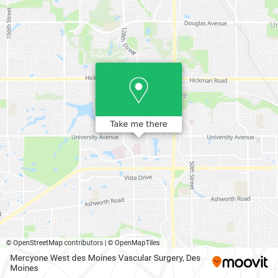 Mercyone West des Moines Vascular Surgery map
