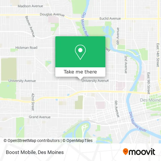 Mapa de Boost Mobile