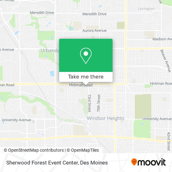 Sherwood Forest Event Center map