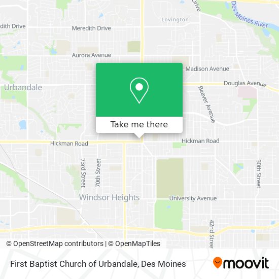 Mapa de First Baptist Church of Urbandale