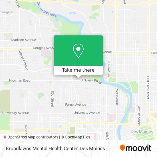 Broadlawns Mental Health Center map