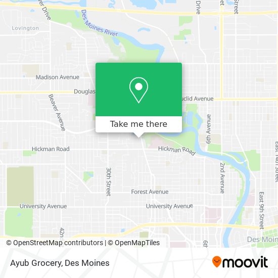 Mapa de Ayub Grocery