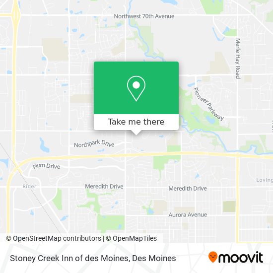 Stoney Creek Inn of des Moines map