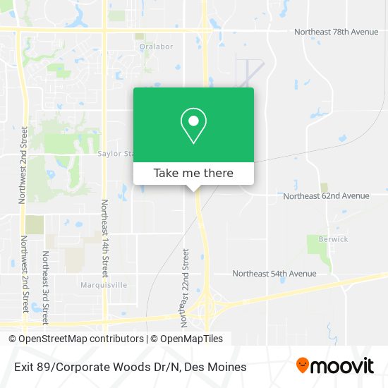 Mapa de Exit 89/Corporate Woods Dr/N