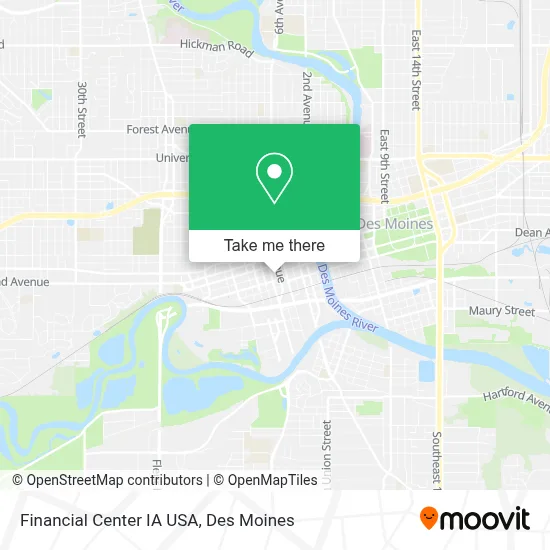 Financial Center IA USA map