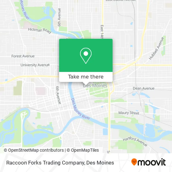Raccoon Forks Trading Company map