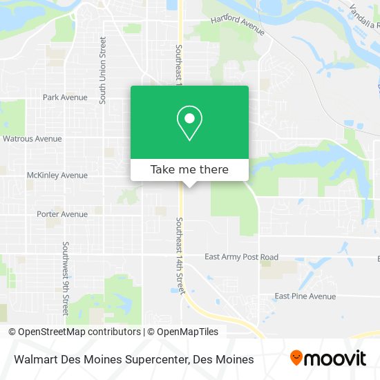 Walmart Des Moines Supercenter map