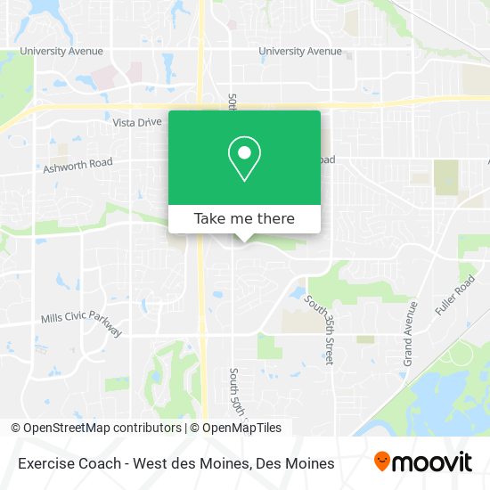 Exercise Coach - West des Moines map