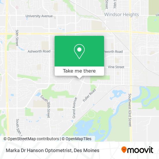 Marka Dr Hanson Optometrist map